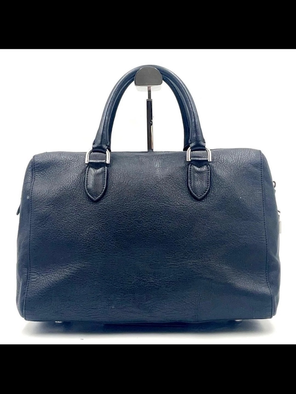 Mulberry Navy Blue Leather Bayswater-Style Top-Handle Bag - Picture 3 of 13